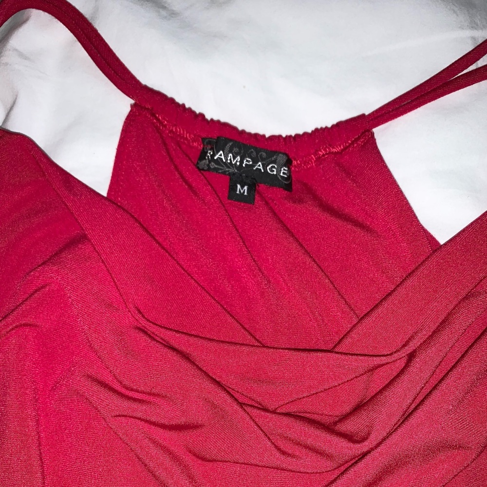 RAMPAGE RED SUMMER TOP SHIRT WOMEN’s size medium - Picture 3 of 7